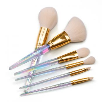 Colorful plastic handle with gift box packaging brush set