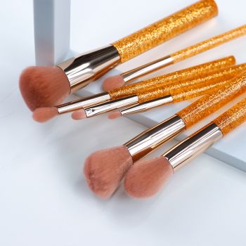 New design for a cool summer recommendation with a shiny sequined handle makeup brush tool