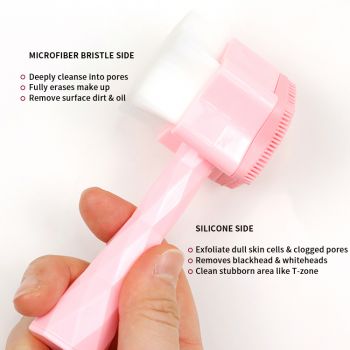Double-sided skin-friendly and gentle facial cleanser