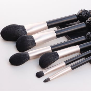 Design injection molded plastic handle of makeup brush set 6pcs