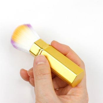 Golden aluminum tube Retractable brush