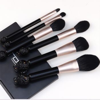 Design injection molded plastic handle of makeup brush set 6pcs