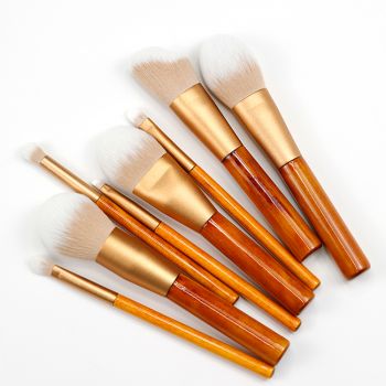 High-end short makeup brush handle of 8 pcs in one set