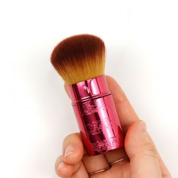 Laser-printed aluminum tube handle retractable brush