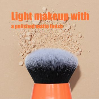 High-end orange kabuki gift box packaging of makeup brush for Face