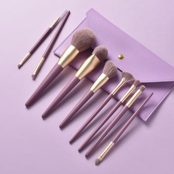 Purple color makeup brush set of 11pcs with package