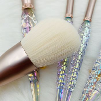 Dazzling colors Fish-scale handle design style makeup brush  of 6 pcs in set