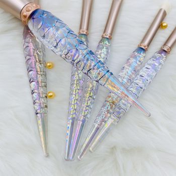 Dazzling colors Fish-scale handle design style makeup brush  of 6 pcs in set