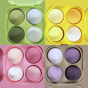 Wholesale Makeup Foundation Sponge Private Label Cosmetic Beauty Powder Puff Custom Logo Blender Soft Makeup Sponge Set