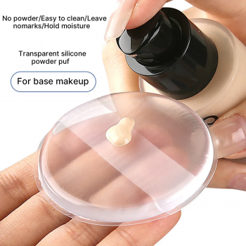 Durable Transparent Silicone Makeup Powder Puff Foundation Powder Puff Non Irritating and Comfortable Powder Puff