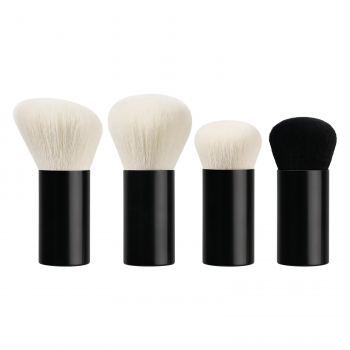 Luxury Aluminum Tube Kabuki Liquid Seamless Foundation Brush Soft Synthetic Hair Small Buffer Brush Makeup Kabuki