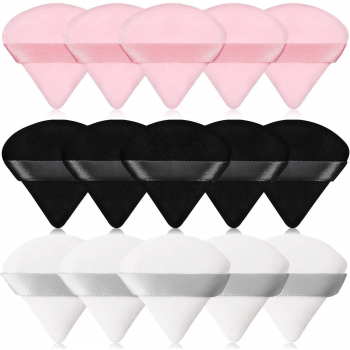 New Multi-Color Triangle Cosmetic Puff Sponge Dry Face Finishing Makeup Tool Custom Logo Cushion Beauty Makeup Powder