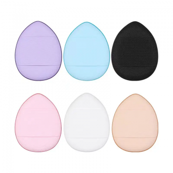 Mini Triangle Cosmetic Powder Puff for Concealer Liquid Foundation Cotton Sponge Material Finger Holder Loose Powder