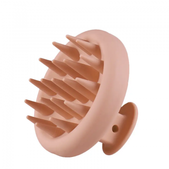 Customized Soft Silicone Scalp Scrubber Detangling Shampoo Hair Brush Round Scalp Scrub Scalp Massager Brush for Hair