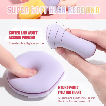 New Wholesale Soft Foundation Powder Puff Makeup Sponges Round Shape Powder Puff