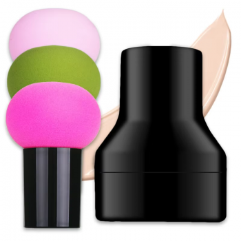 Round Head Mushroom Powder Puff Facial Cosmetic Sponge Foundation Make up Sponge Beauty Puff