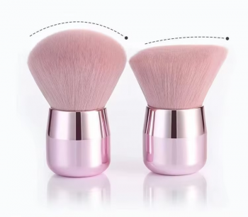 Custom Professional High Quality Pink Makeup Tools Unique Nail Brush with Large Foundation Blush Single Handle