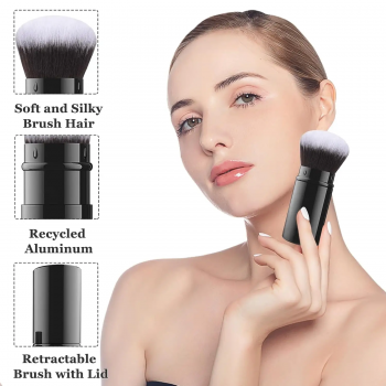 Professional Kabuki Makeup Brush Set Travel-friendly Retractable Portable Powder Foundation Eye Shadow Mascara