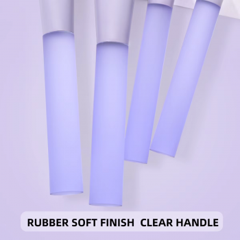 Hot sale 11 Pcs Purple Handle Beauty Makeup Brush Set Acrylic Transparent Custom Logo Cosmetics Make up Brush Kit