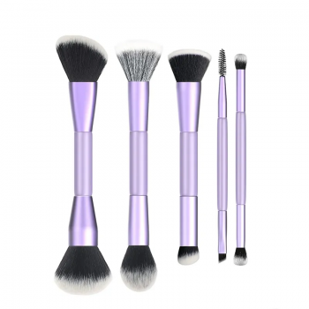 Good sale 5pcs Wholesale Double Side Synthetic Hair Dual-Ended Brush Set Makeup Brush Kits