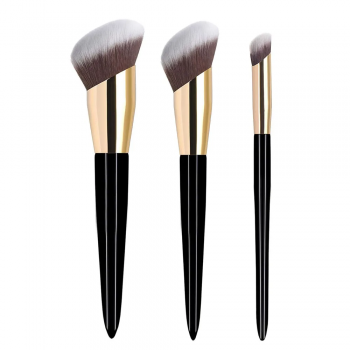 Foundation Brush Soft Dense Synthetic Bristles Angled Blending Buffing Brush for Liquid Cream Contour Bronzer Fou