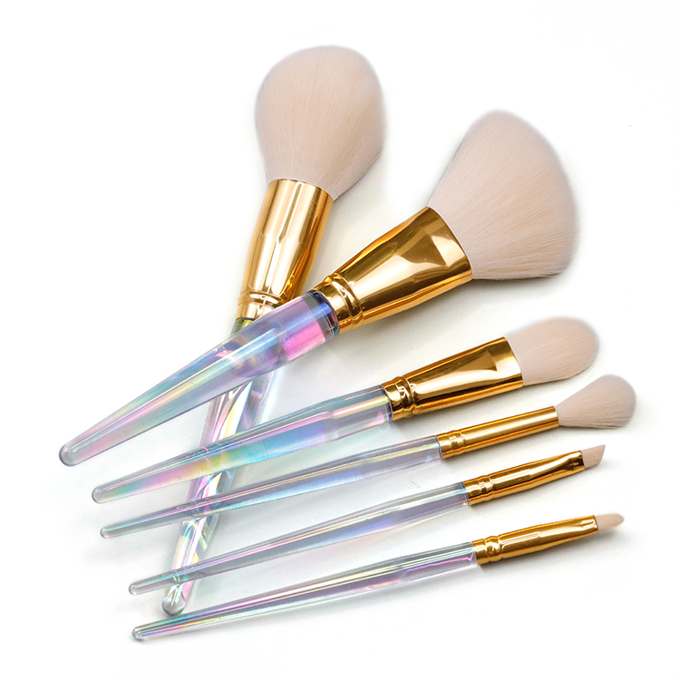 Colorful plastic handle with gift box packaging brush set