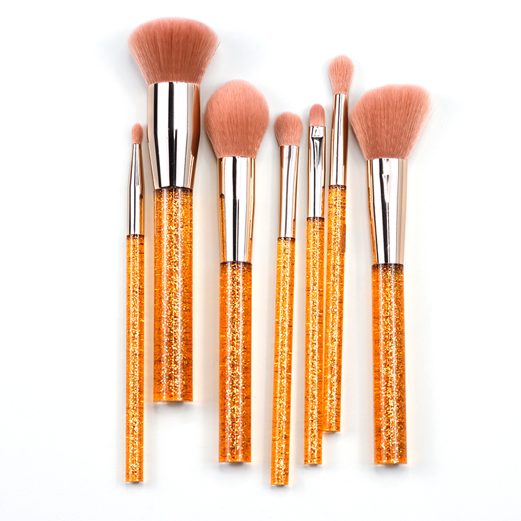 New design for a cool summer recommendation with a shiny sequined handle makeup brush tool