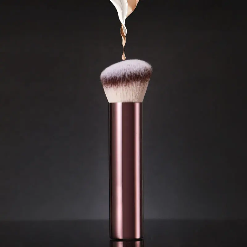 Single Makeup Brushes High End Popular Round Angled Foundation Makeup Blending Brush