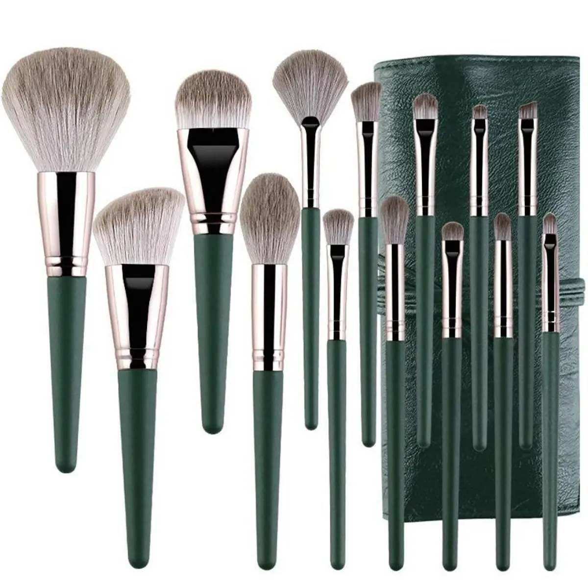 Professional Customized Vegan Natural Hair Cleaner Tools Wholesale 14Pcs Makeup Brush Set